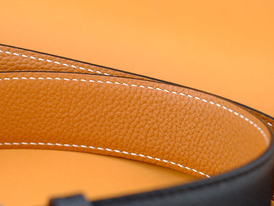 Bespoke Reversible Belt in Black Epsom & Chestnut Brown Togo