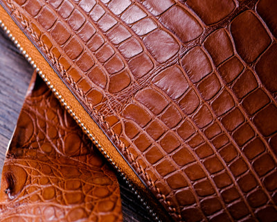 Bespoke Long Wallet in Chestnut Brown Alligator