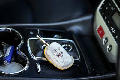 Bespoke Key Fob Cover in Natural Himalayan Crocodile