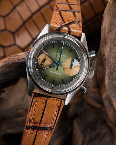 Bespoke Watch Strap in 2 Tone Chestnut Brown Crocodile