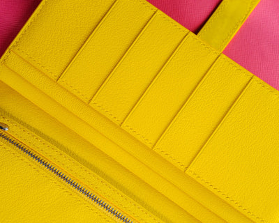 Bespoke Long Wallet in Yellow Crocodile