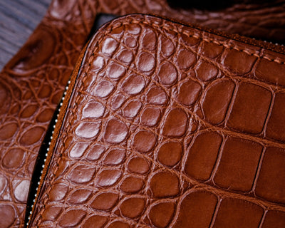 Bespoke Long Wallet in Chestnut Brown Alligator