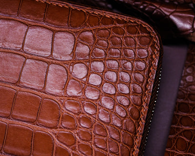 Bespoke Long Wallet in Chestnut Brown Alligator