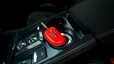Bespoke Key Fob Cover in Ferrari Red Crocodile