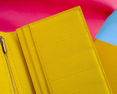 Bespoke Long Wallet in Yellow Crocodile