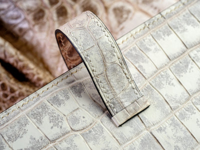 Bespoke Long Wallet in Natural Himalayan Crocodile