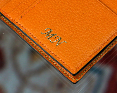 Bespoke Long Wallet in Gold Brushed Alligator