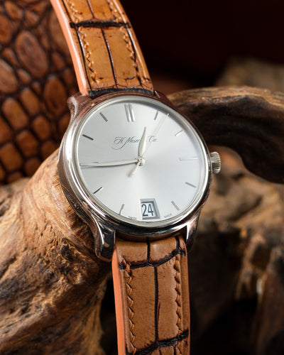 Bespoke Watch Strap in 2 Tone Chestnut Brown Crocodile