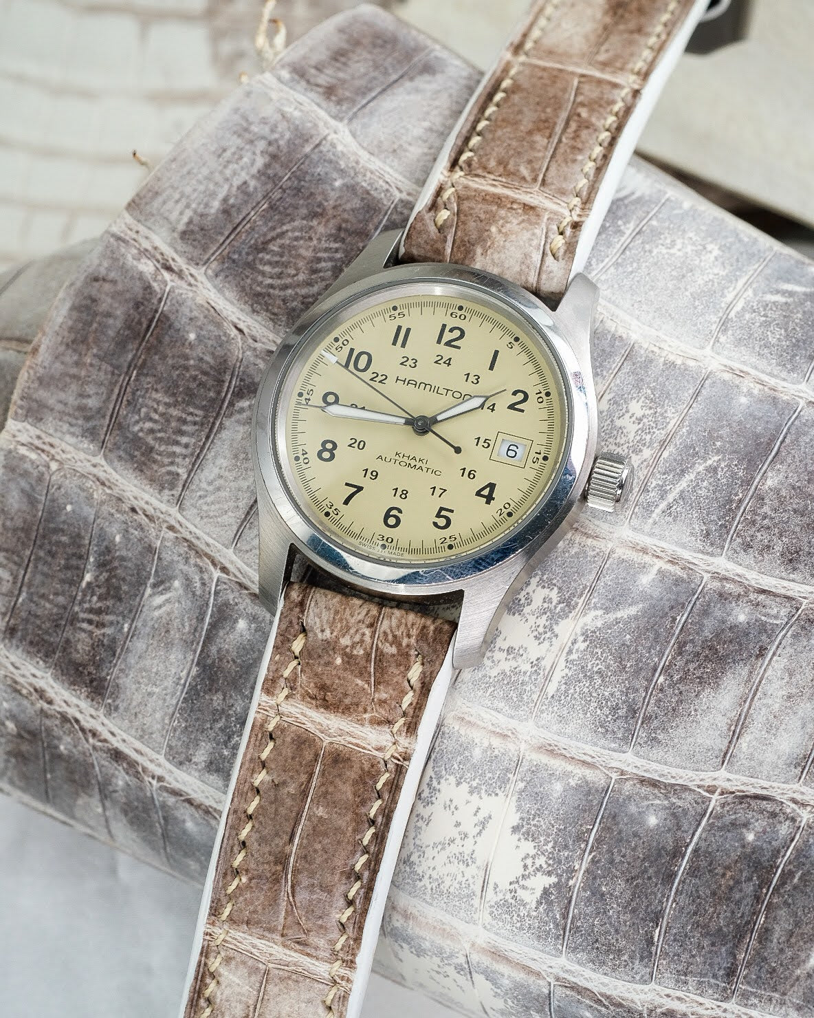 Himalayan Alligator Leather Watch Strap - Unique color | Handdn - Bespoke  Watchstraps