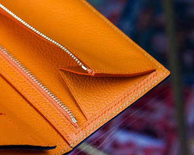 Bespoke Long Wallet in Gold Brushed Alligator