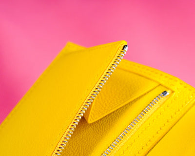Bespoke Long Wallet in Yellow Crocodile