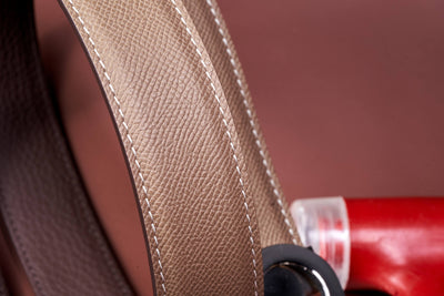 Bespoke Reversible Belt in Elephant Grey Epsom & Chocolate Brown Togo