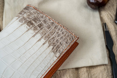 Bespoke Long Wallet in Natural Himalayan Crocodile