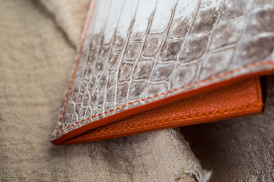 Bespoke Long Wallet in Natural Himalayan Crocodile