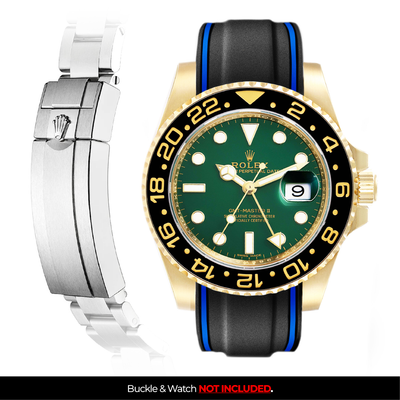 Solitaire Rubber strap for Rolex GMT Master II (Deployant Clasp)