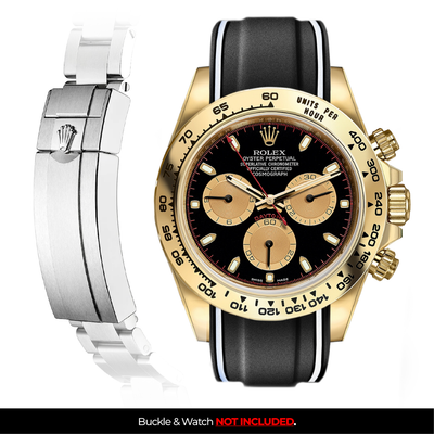 Solitaire Rubber strap for Rolex Daytona (Deployant Clasp)