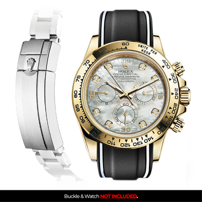 Solitaire Rubber strap for Rolex Daytona (Deployant Clasp)
