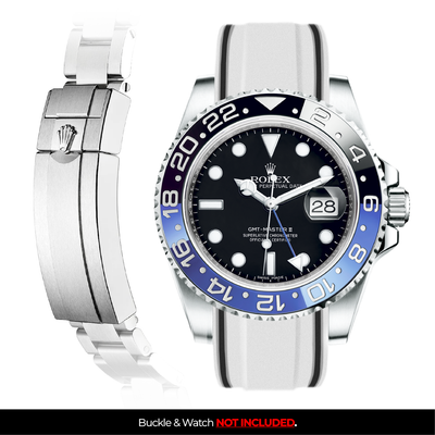 Solitaire Rubber strap for Rolex GMT Master II (Deployant Clasp)