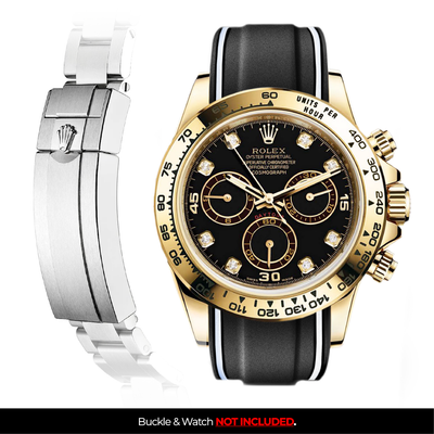 Solitaire Rubber strap for Rolex Daytona (Deployant Clasp)