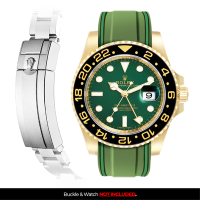 Solitaire Rubber strap for Rolex GMT Master II (Deployant Clasp)