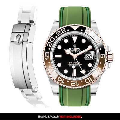 Solitaire Rubber strap for Rolex GMT Master II (Deployant Clasp)