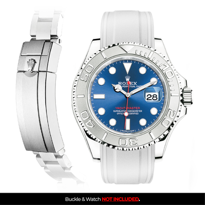 Solitaire Rubber strap for Rolex Yacht Master 40MM (Deployant Clasp)