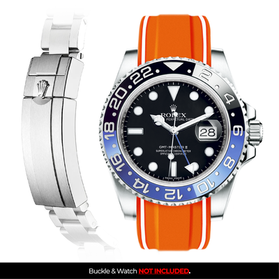 Solitaire Rubber strap for Rolex GMT Master II (Deployant Clasp)