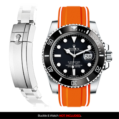 Solitaire Rubber strap for Rolex Submariner 40MM (Deployant Clasp)