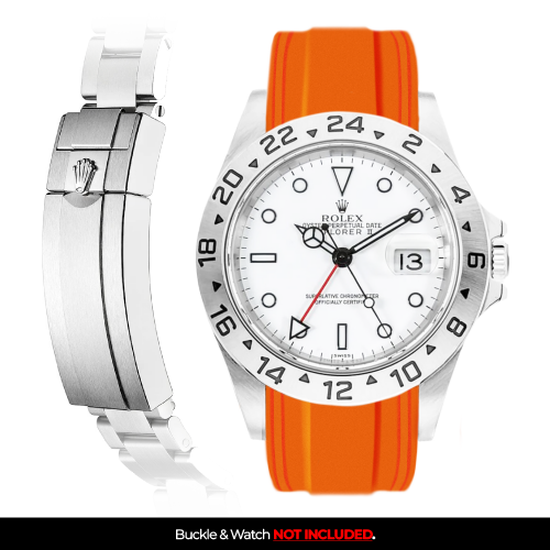 Solitaire Rubber strap for Rolex Explorer II (Deployant Clasp)