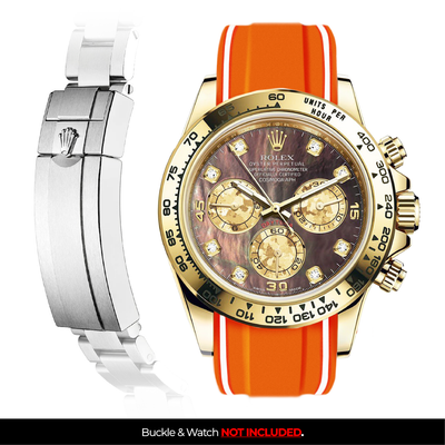 Solitaire Rubber strap for Rolex Daytona (Deployant Clasp)