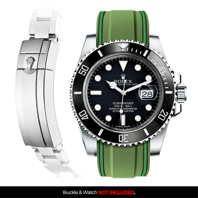 Solitaire Rubber strap for Rolex Submariner 40MM (Deployant Clasp)