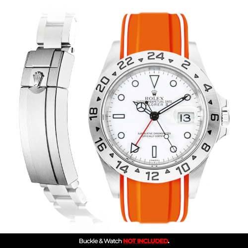 Solitaire Rubber strap for Rolex Explorer II (Deployant Clasp)