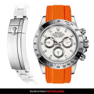 Solitaire Rubber strap for Rolex Daytona (Deployant Clasp)