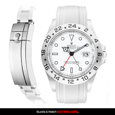 Solitaire Rubber strap for Rolex Explorer II (Deployant Clasp)