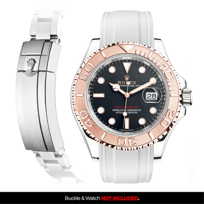 Solitaire Rubber strap for Rolex Yacht Master 40MM (Deployant Clasp)