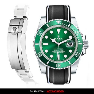 Solitaire Rubber strap for Rolex Submariner 40MM (Deployant Clasp)