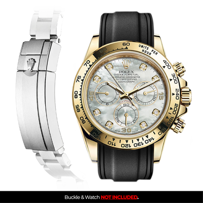Solitaire Rubber strap for Rolex Daytona (Deployant Clasp)
