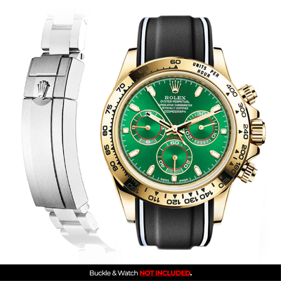 Solitaire Rubber strap for Rolex Daytona (Deployant Clasp)