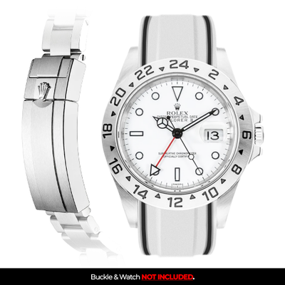 Solitaire Rubber strap for Rolex Explorer II (Deployant Clasp)