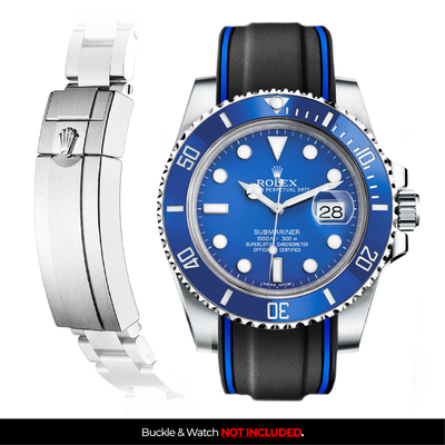 Solitaire Rubber strap for Rolex Submariner 40MM (Deployant Clasp)