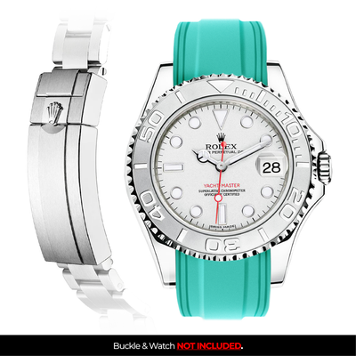 Solitaire Rubber strap for Rolex Yacht Master 40MM (Deployant Clasp)