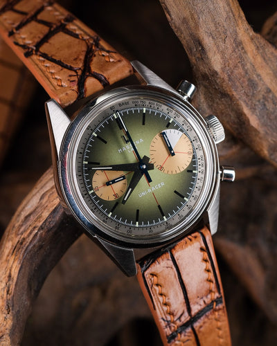 Bespoke Watch Strap in 2 Tone Chestnut Brown Crocodile