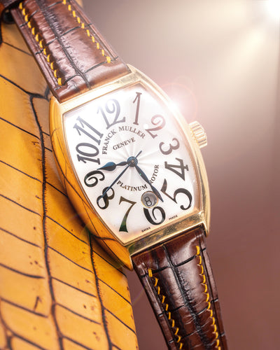 Bespoke Watch Strap in 2 Tone Dark Brown Crocodile