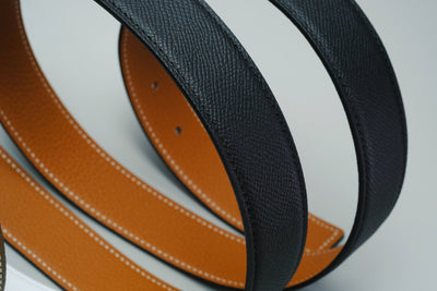 Bespoke Reversible Belts in Black, Etoupe Togo & White, Chestnust Brown Epsom