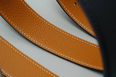 Bespoke Reversible Belts in Black, Etoupe Togo & White, Chestnust Brown Epsom