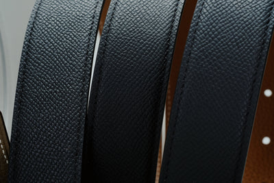 Bespoke Reversible Belts in Black, Etoupe Togo & White, Chestnust Brown Epsom