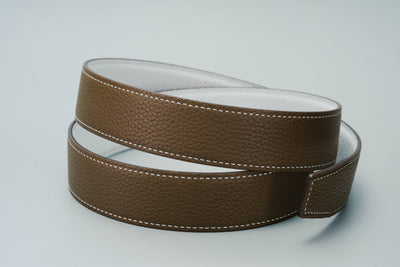 Bespoke Reversible Belts in Black, Etoupe Togo & White, Chestnust Brown Epsom
