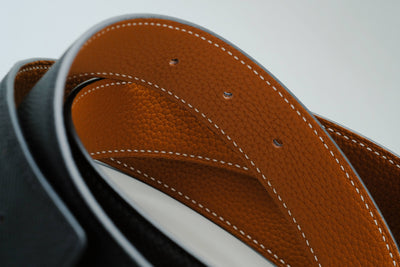 Bespoke Reversible Belts in Black, Etoupe Togo & White, Chestnust Brown Epsom