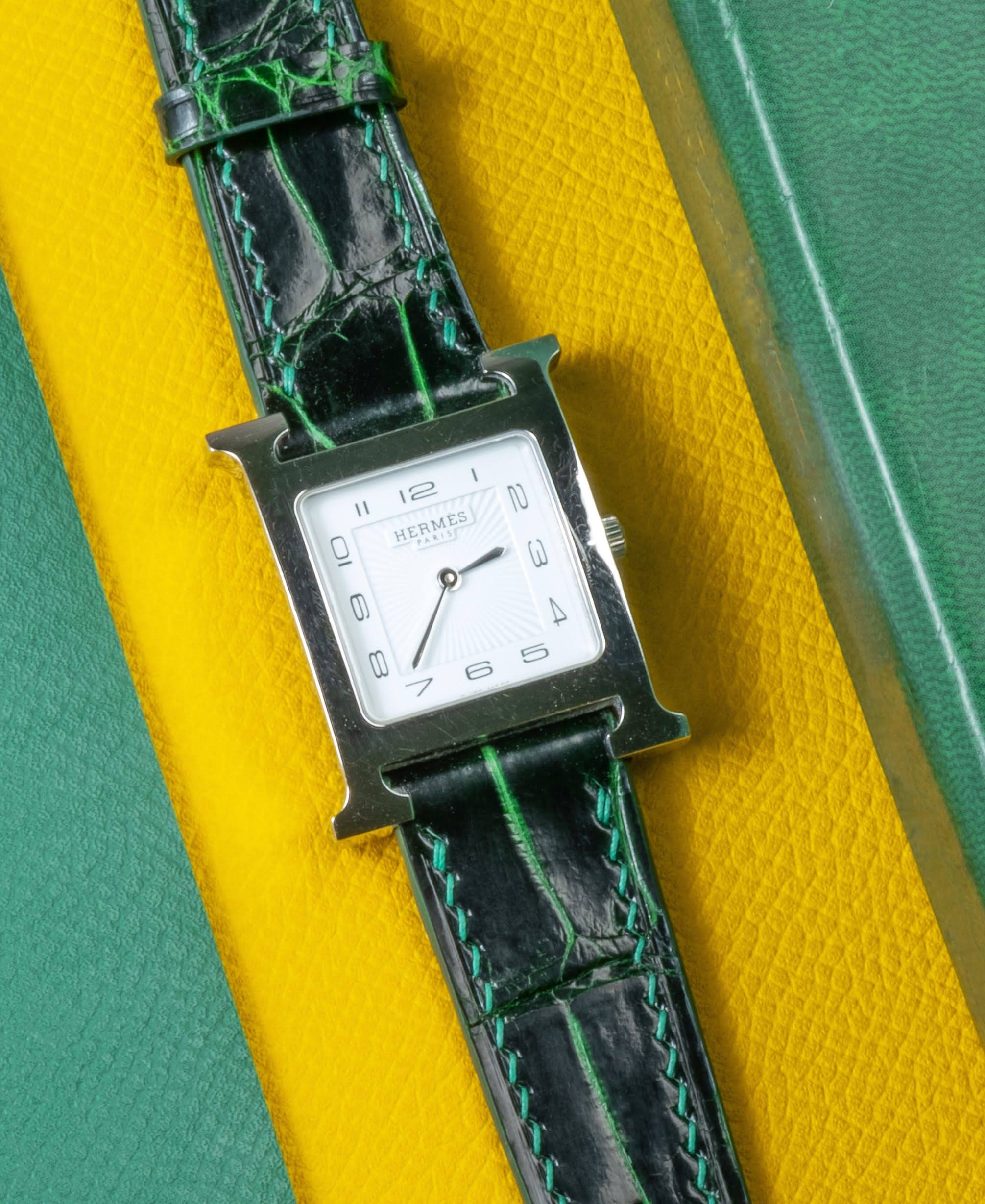 hermes green watch