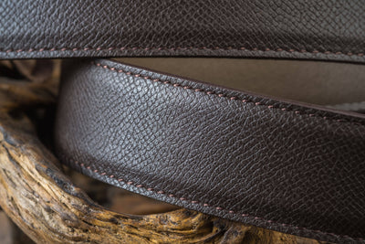 Bespoke Reversible Belt in Brown Togo & Etoupe Epsom